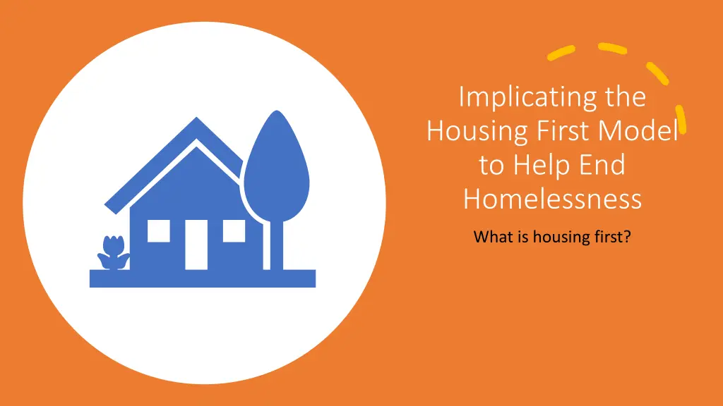 implicating the housing first model to help