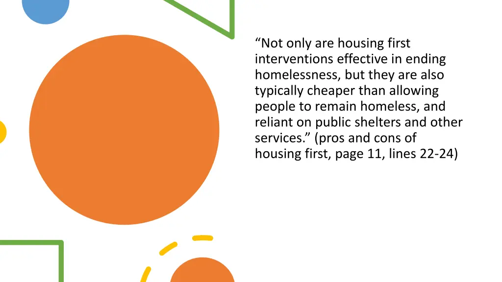 not only are housing first interventions
