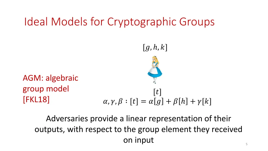 ideal models for cryptographic groups 1