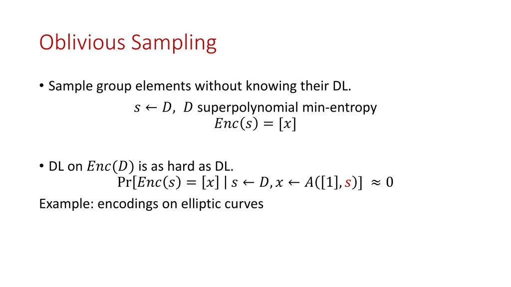 oblivious sampling
