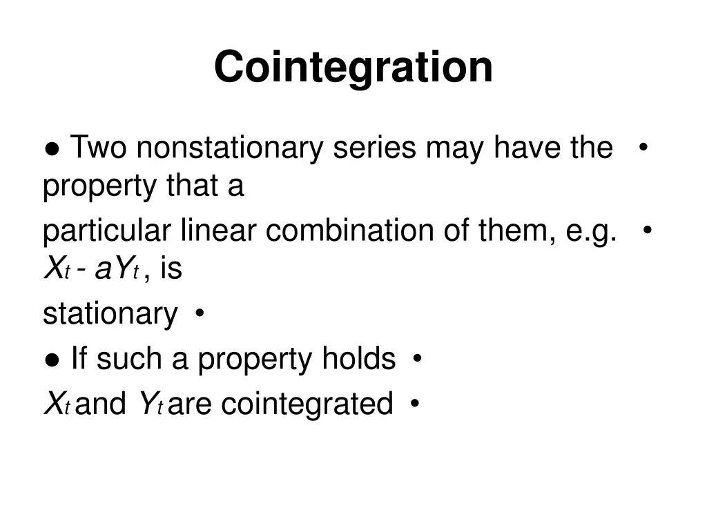 cointegration