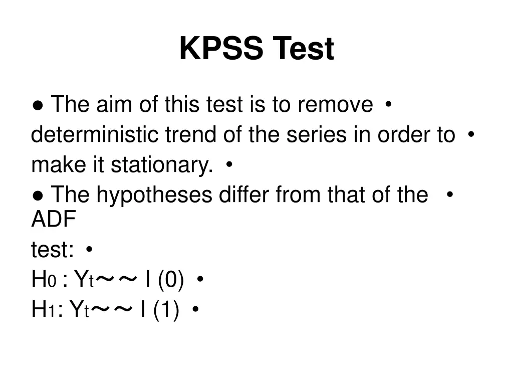 kpss test