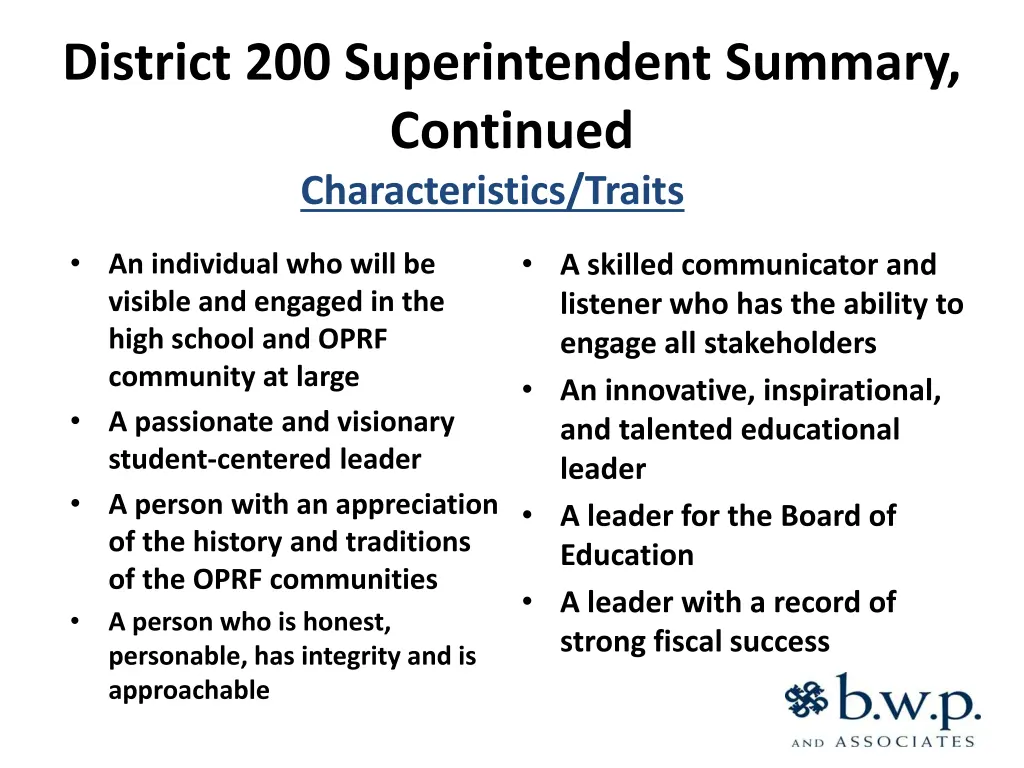 district 200 superintendent summary continued