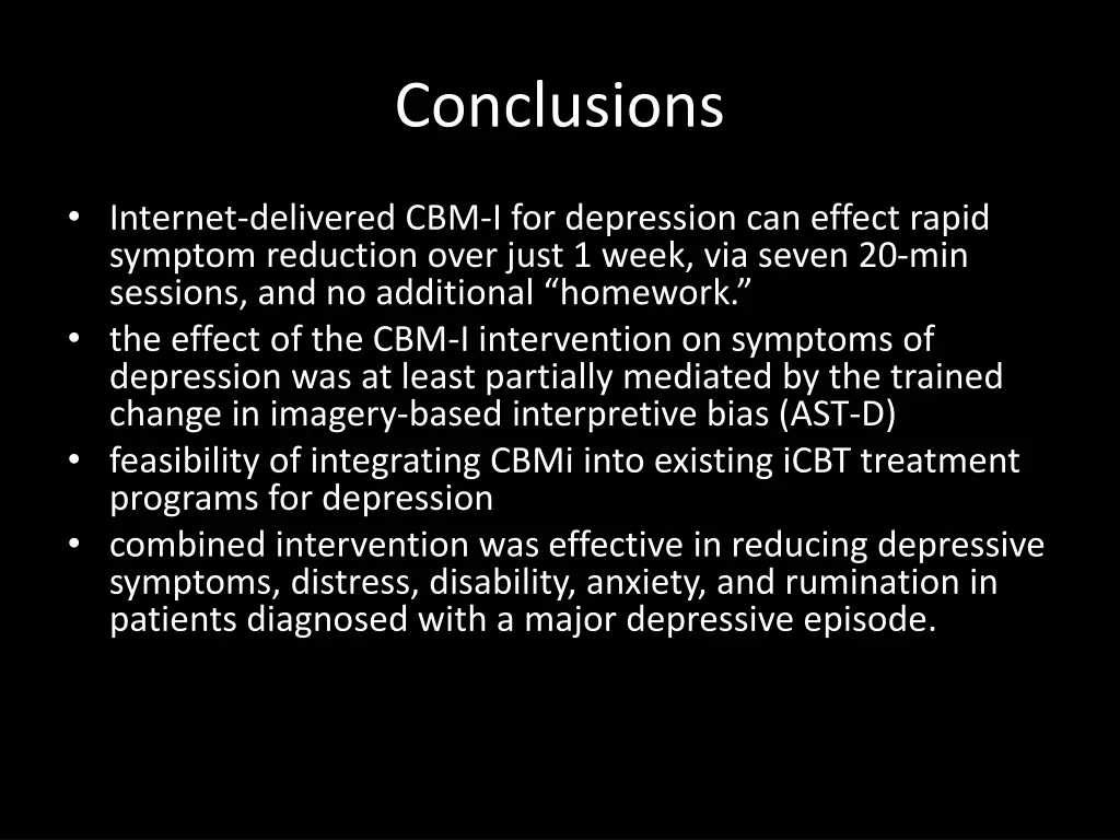 conclusions