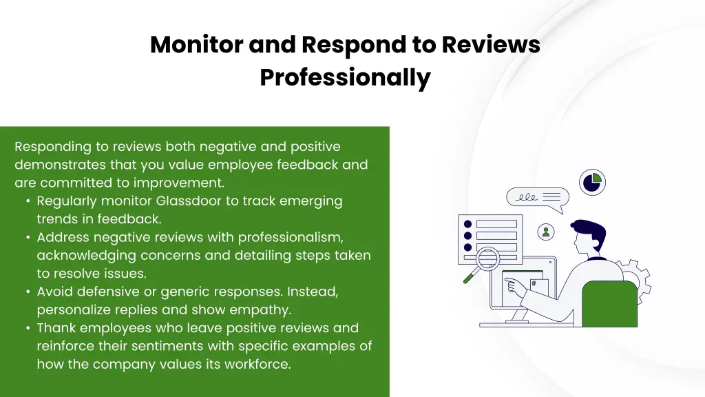 monitor and respond to reviews professionally