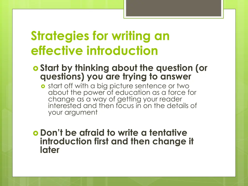 strategies for writing an effective introduction