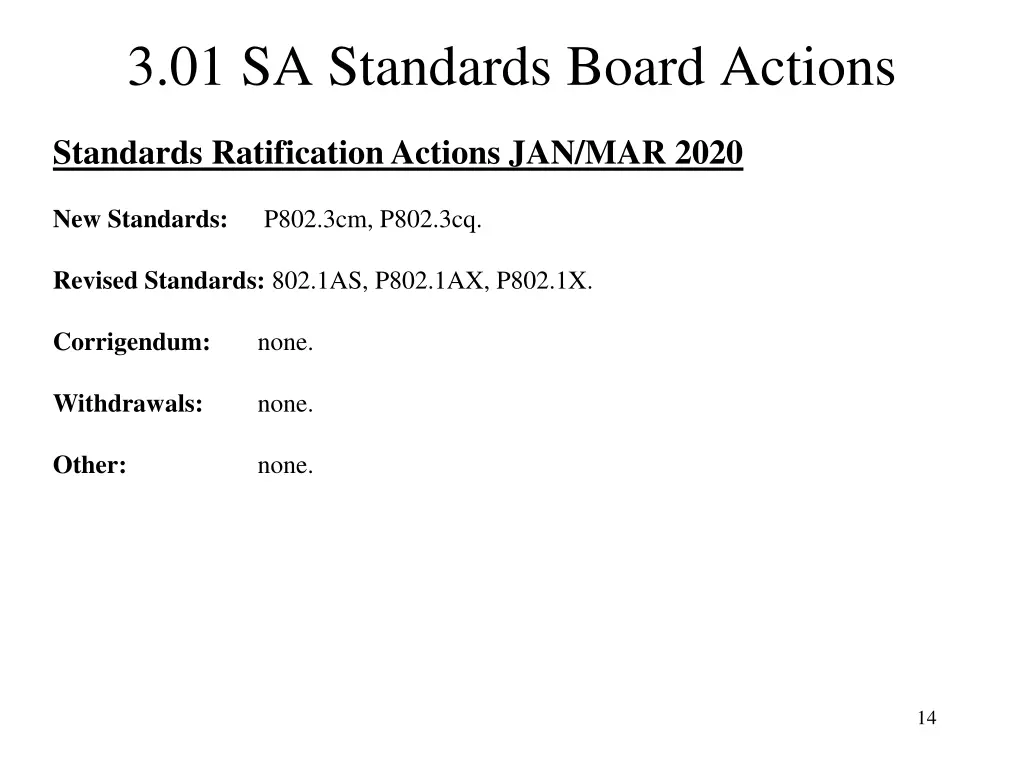 3 01 sa standards board actions 1