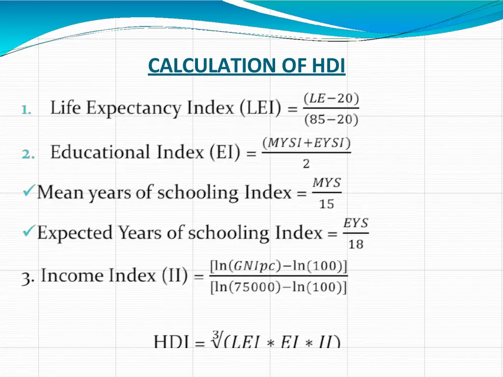 calculation of hdi
