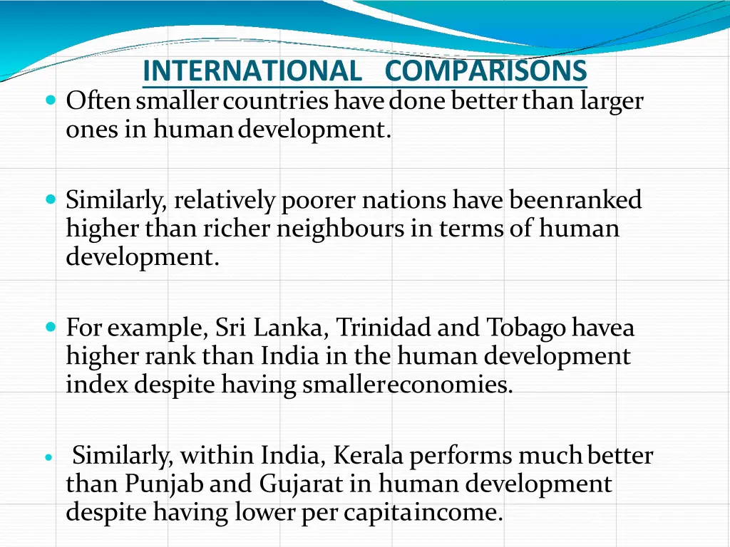 international comparisons