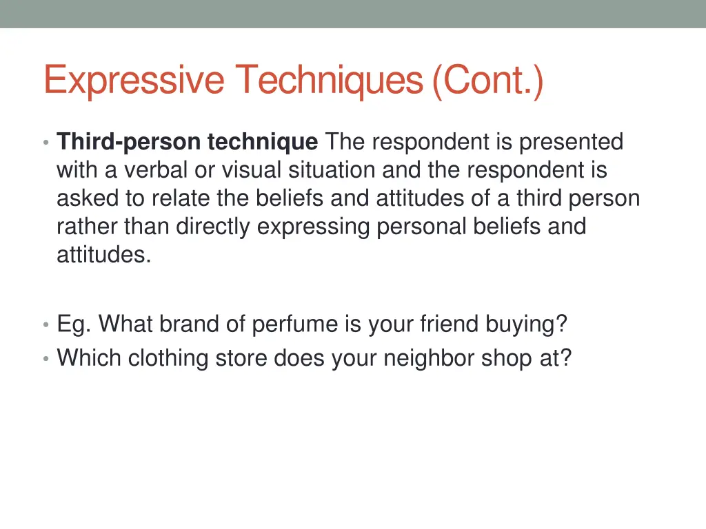 expressive techniques cont