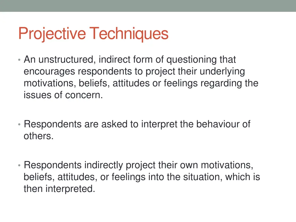 projective techniques