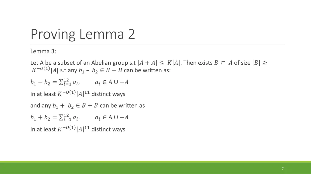 proving lemma 2
