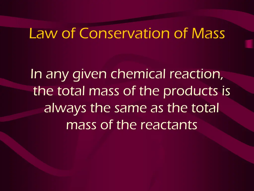 law of conservation of mass