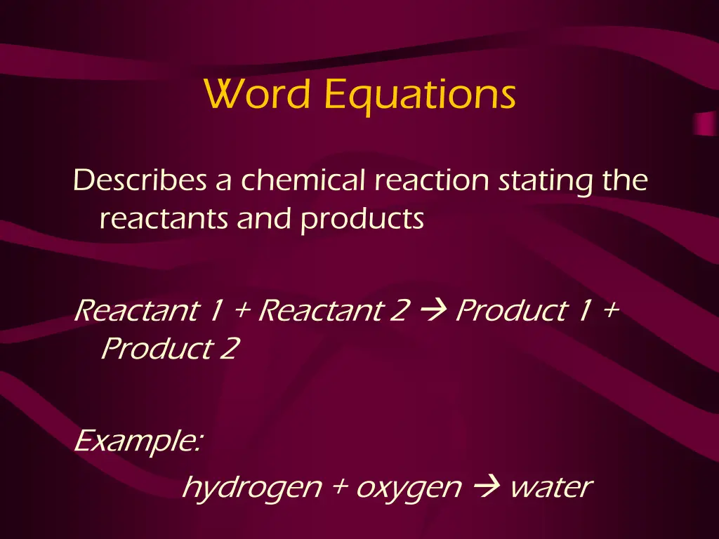 word equations