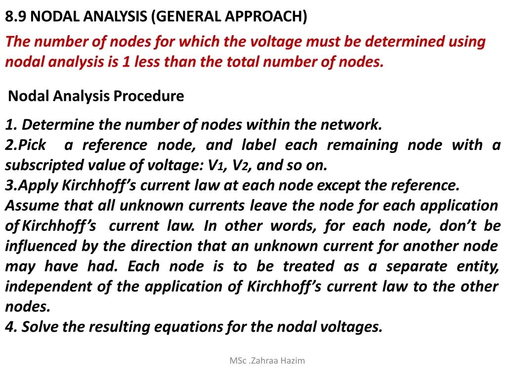 8 9 nodal analysis general approach the number