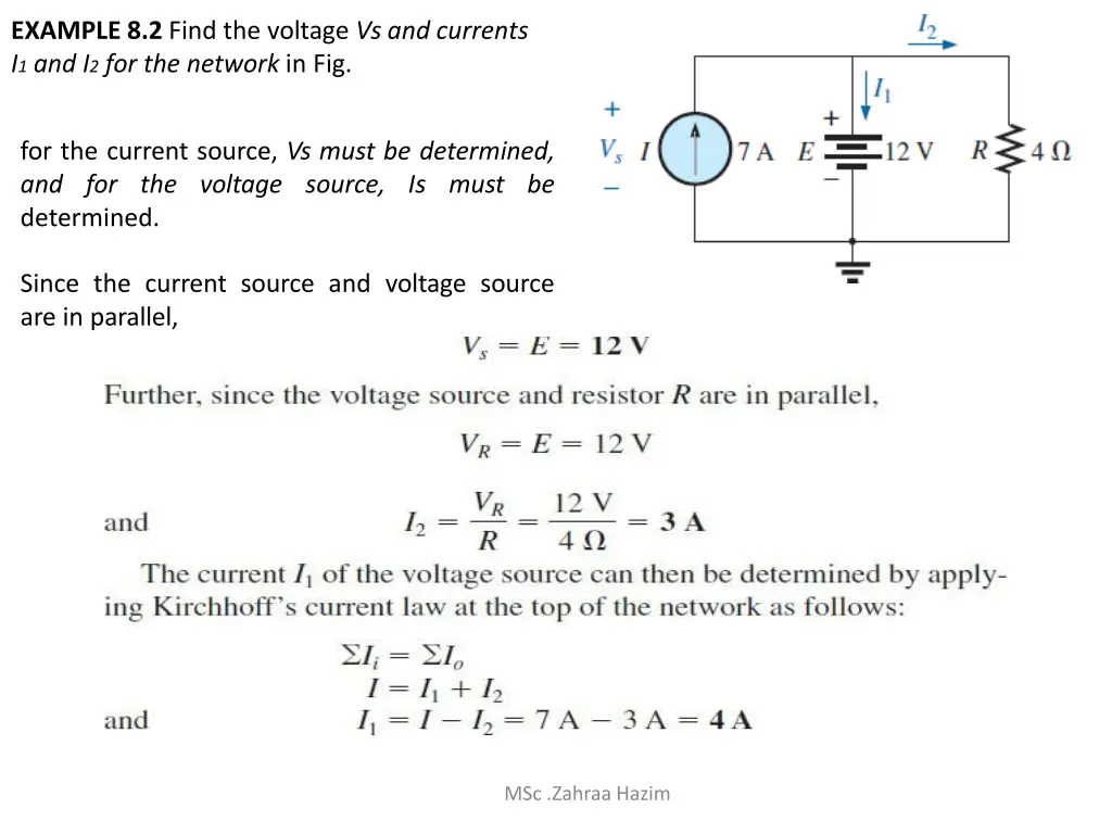 example 8 2 find the voltage vs and currents