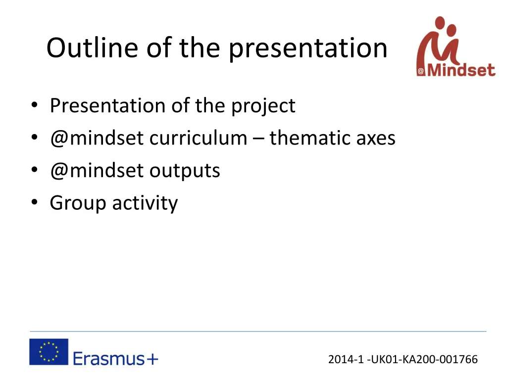 outline of the presentation