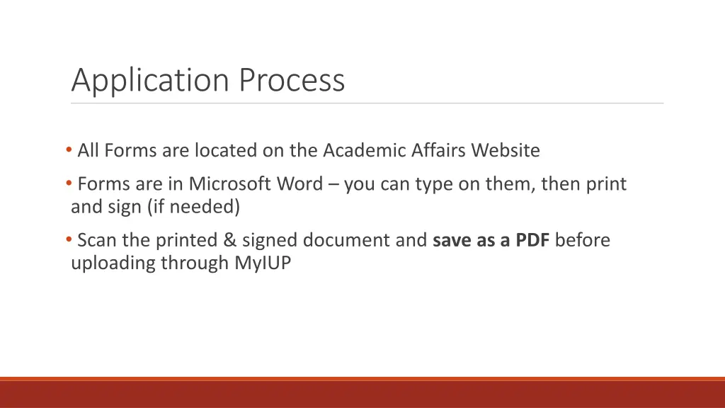 application process