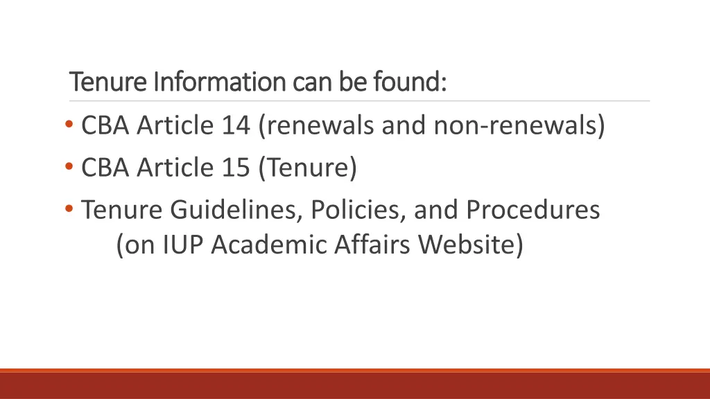 tenure information can be found tenure