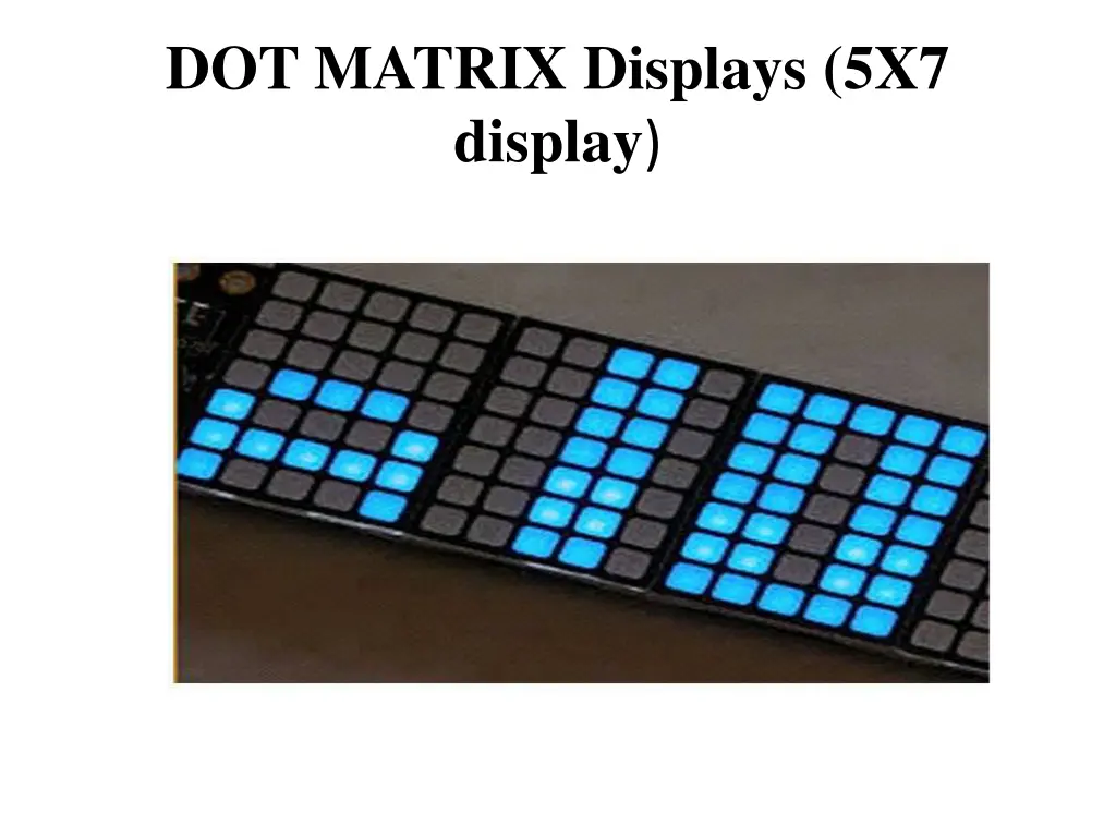 dot matrix displays 5x7 display