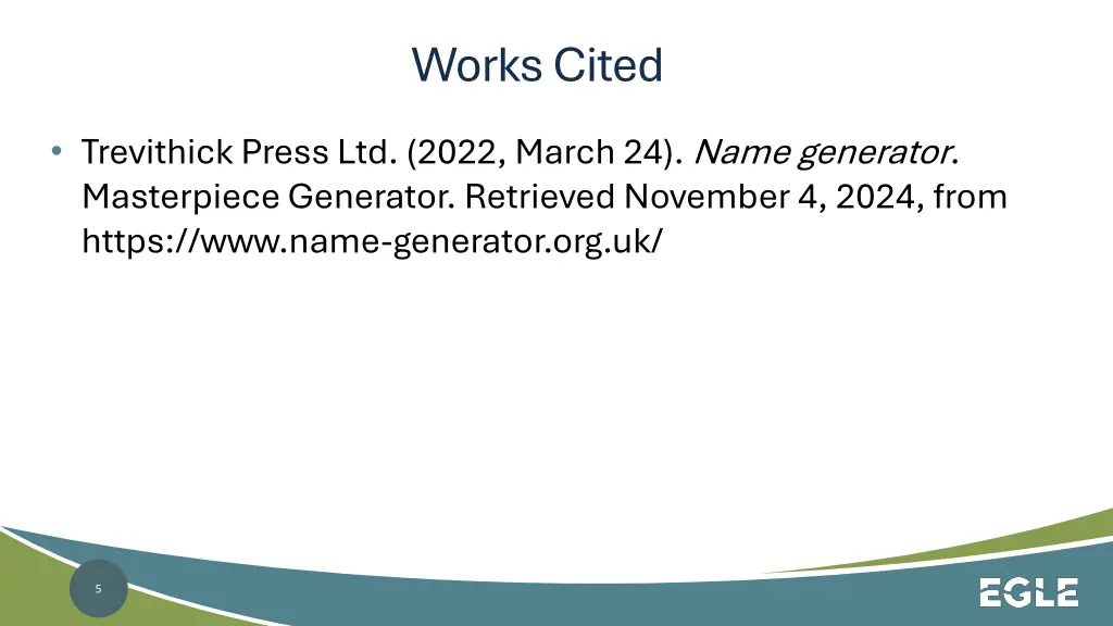 works cited