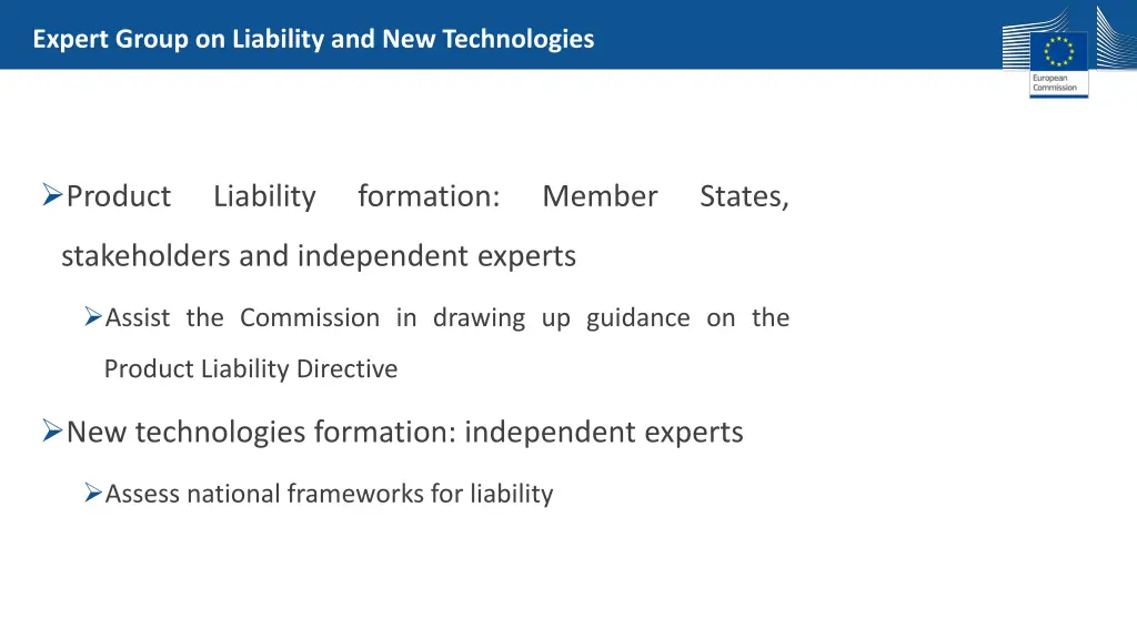 expert group on liability and new technologies