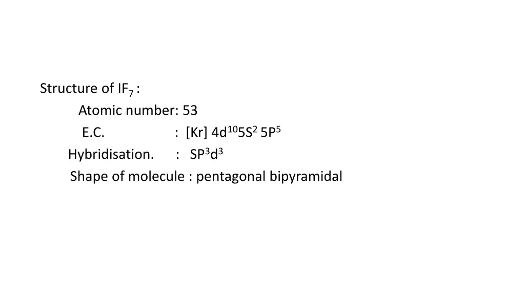 structure of if 7 atomic number