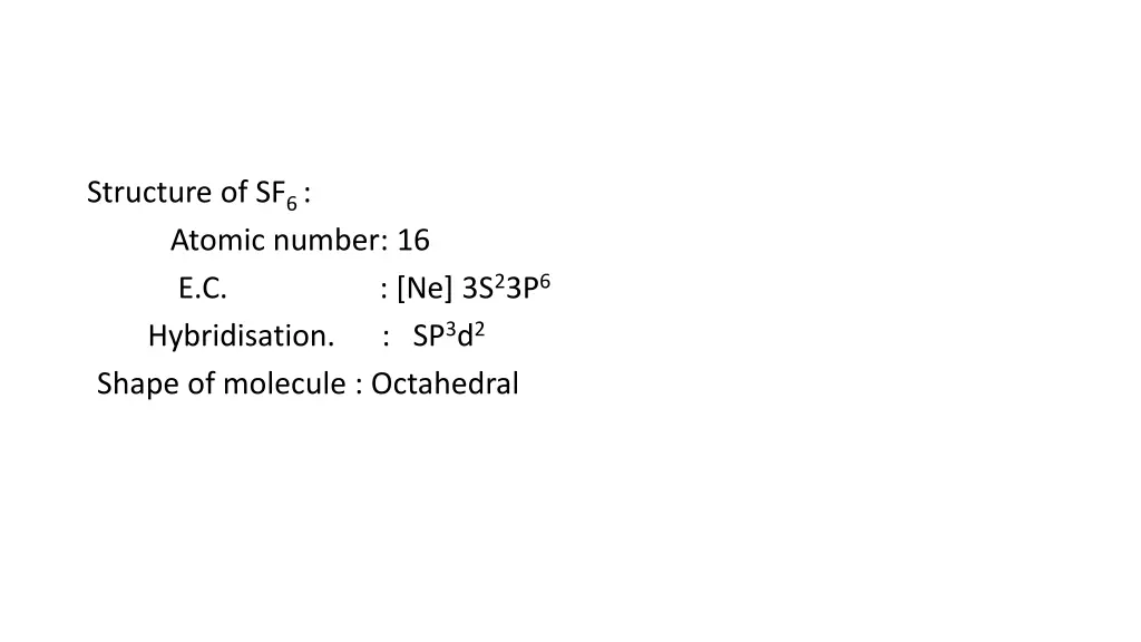 structure of sf 6 atomic number