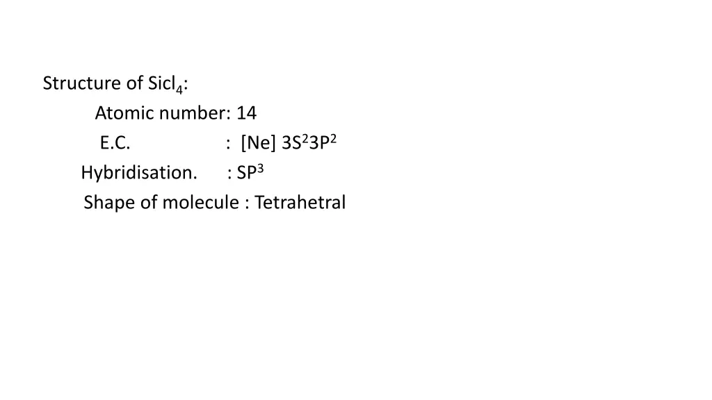 structure of sicl 4 atomic number
