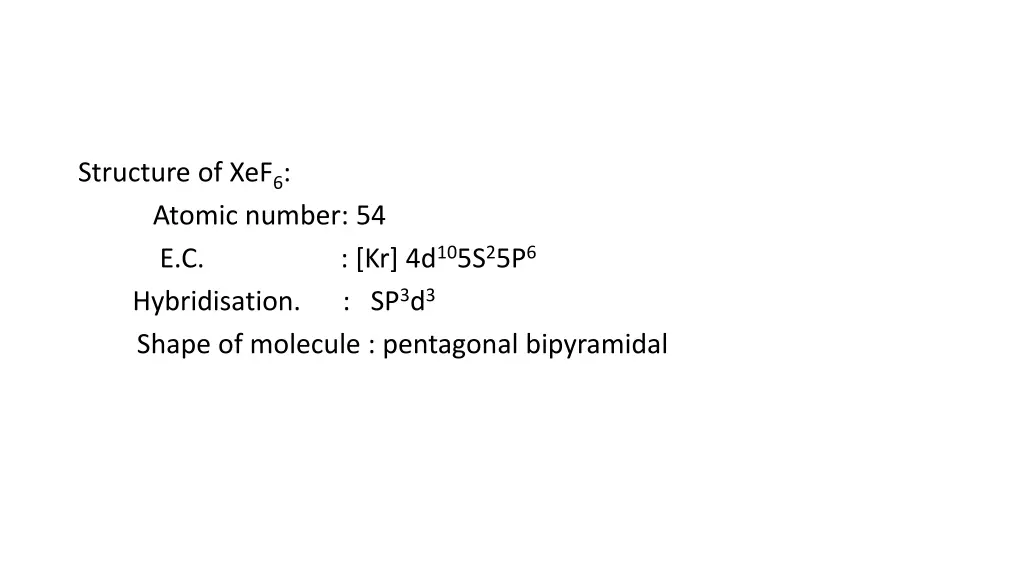 structure of xef 6 atomic number