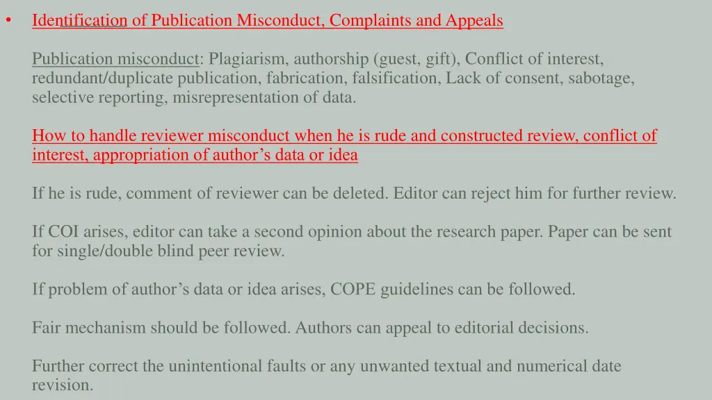identification of publication misconduct