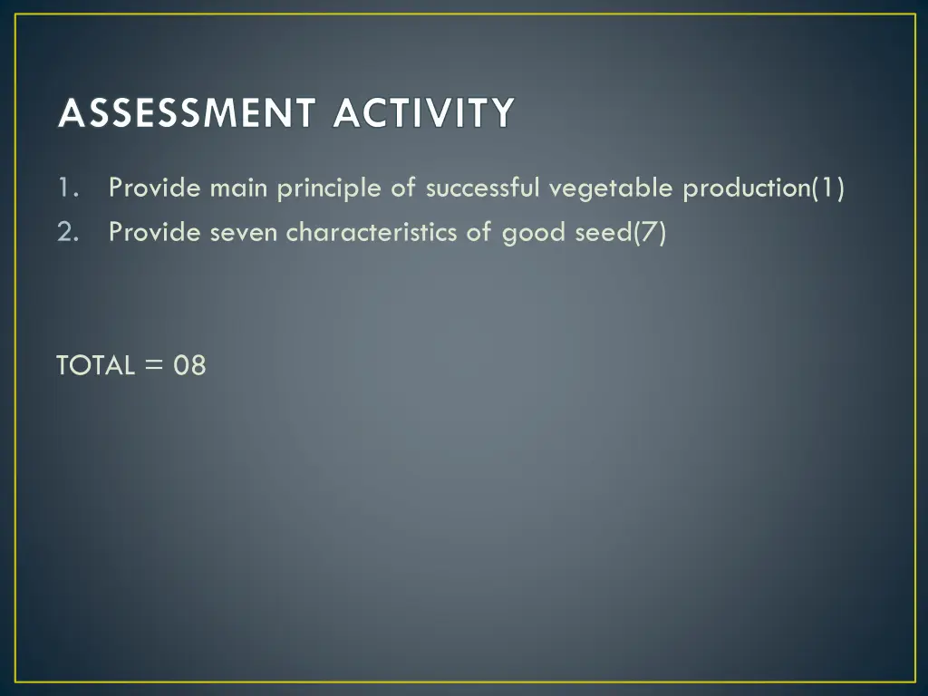 assessment activity