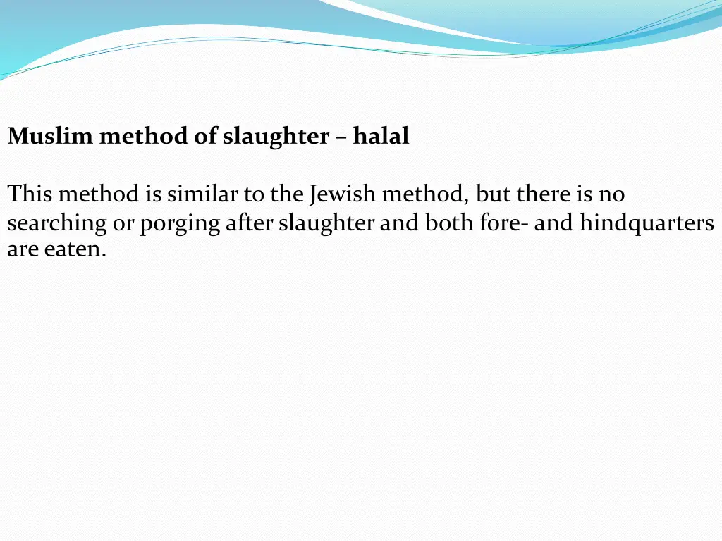 muslim method of slaughter halal
