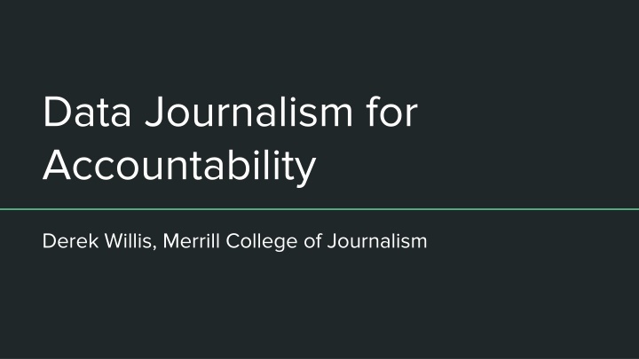 data journalism for accountability
