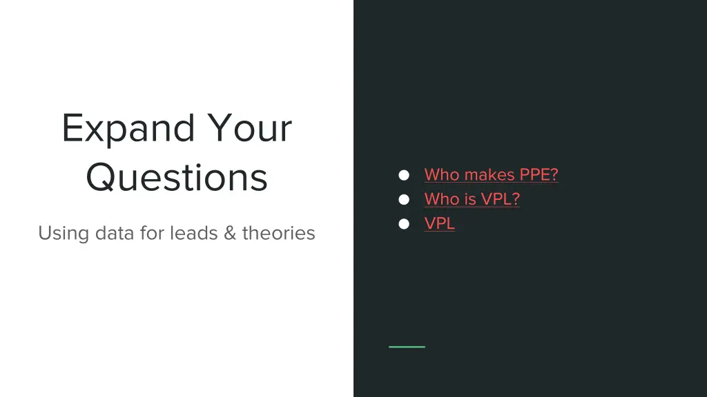 expand your questions