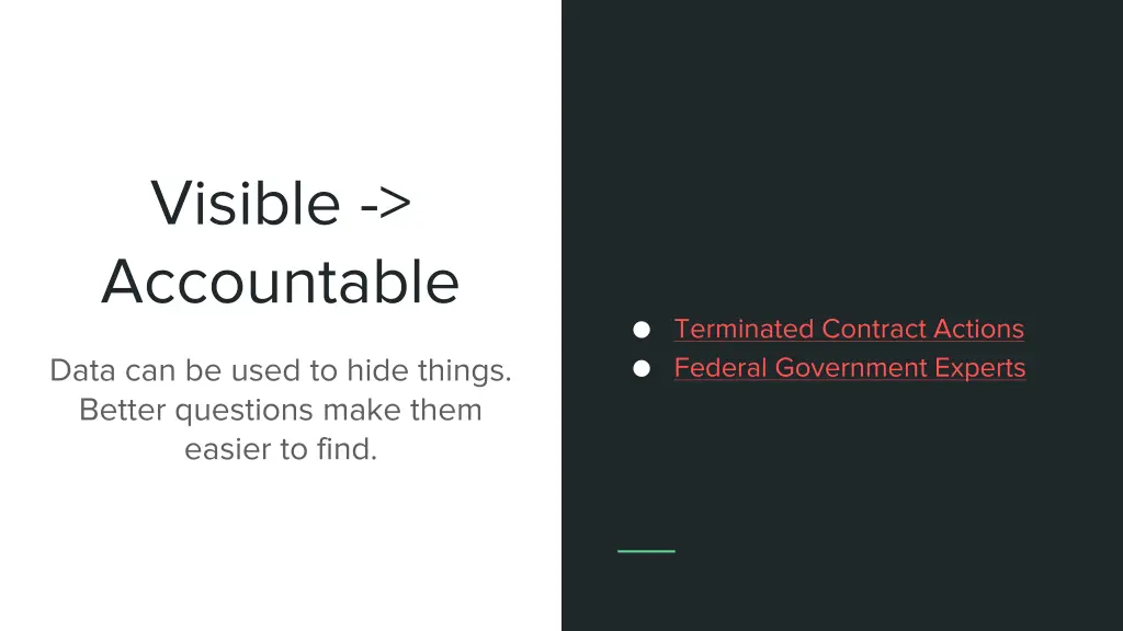 visible accountable