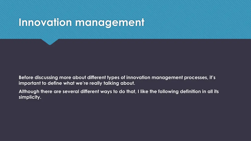 innovation management