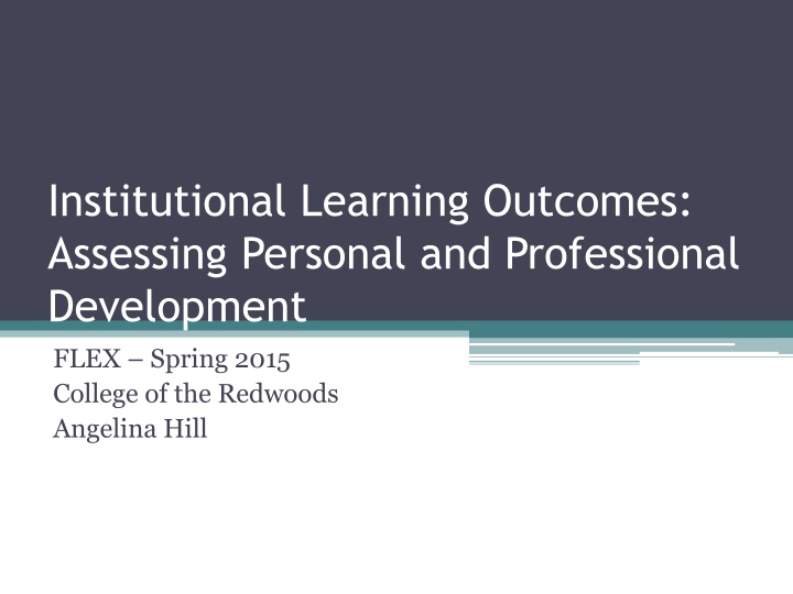 institutional learning outcomes assessing