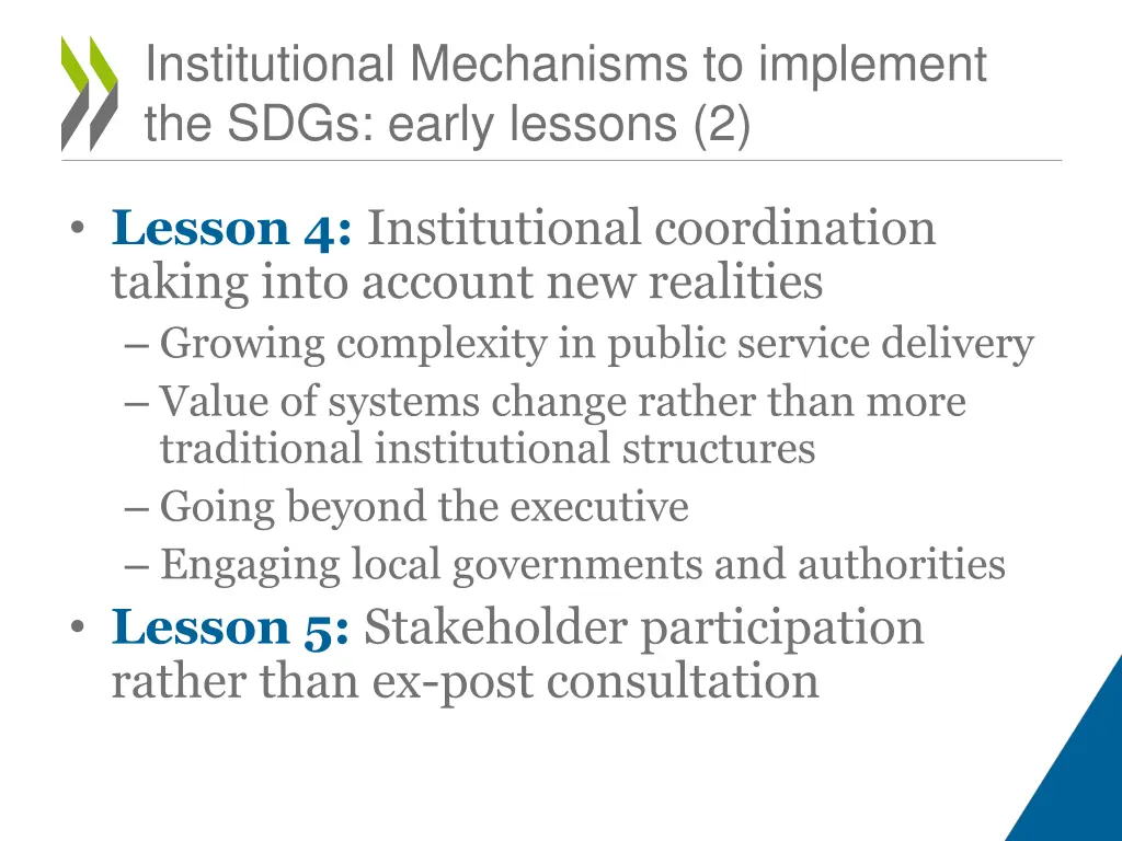 institutional mechanisms to implement the sdgs 1