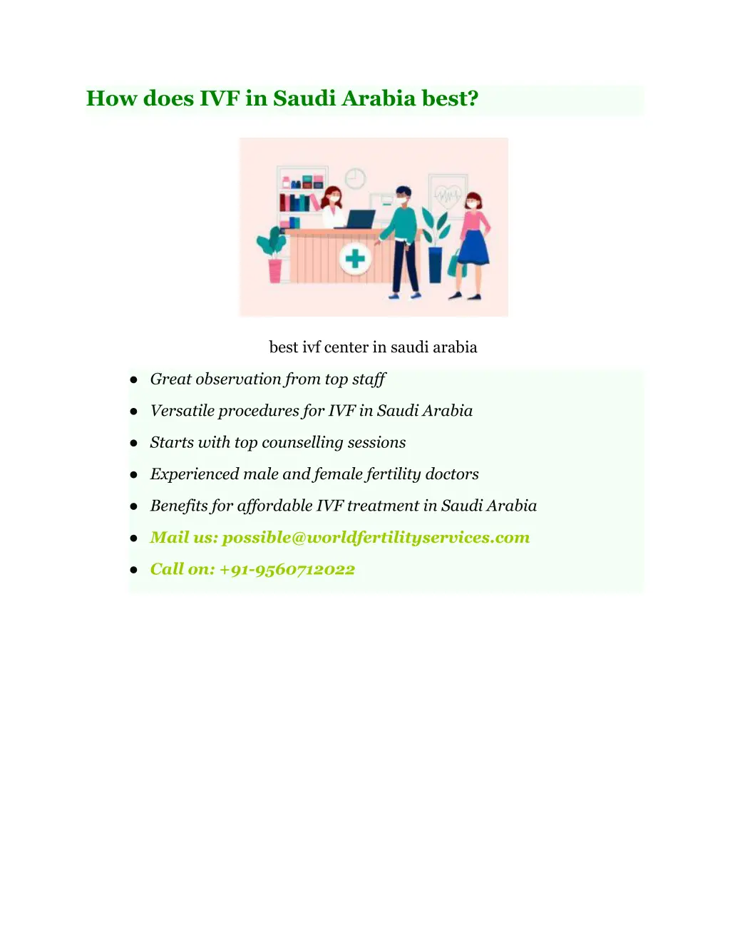 how does ivf in saudi arabia best