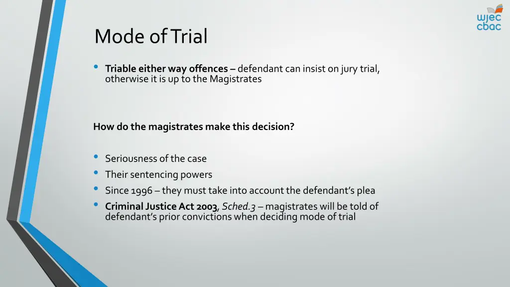 mode of trial