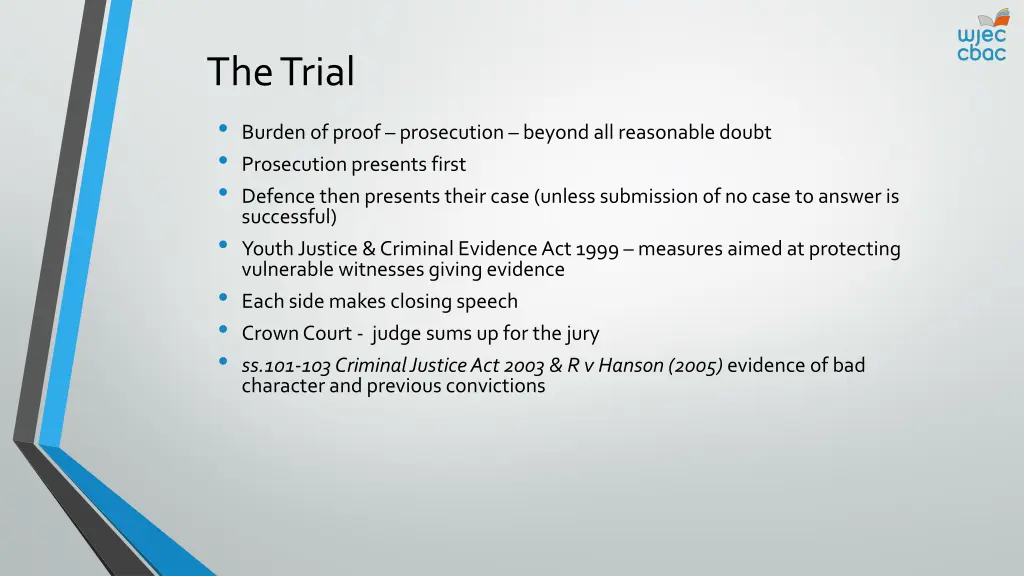 the trial burden of proof prosecution beyond