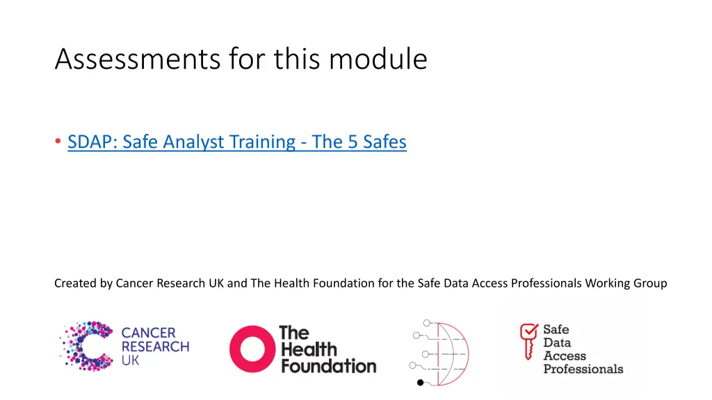 assessments for this module