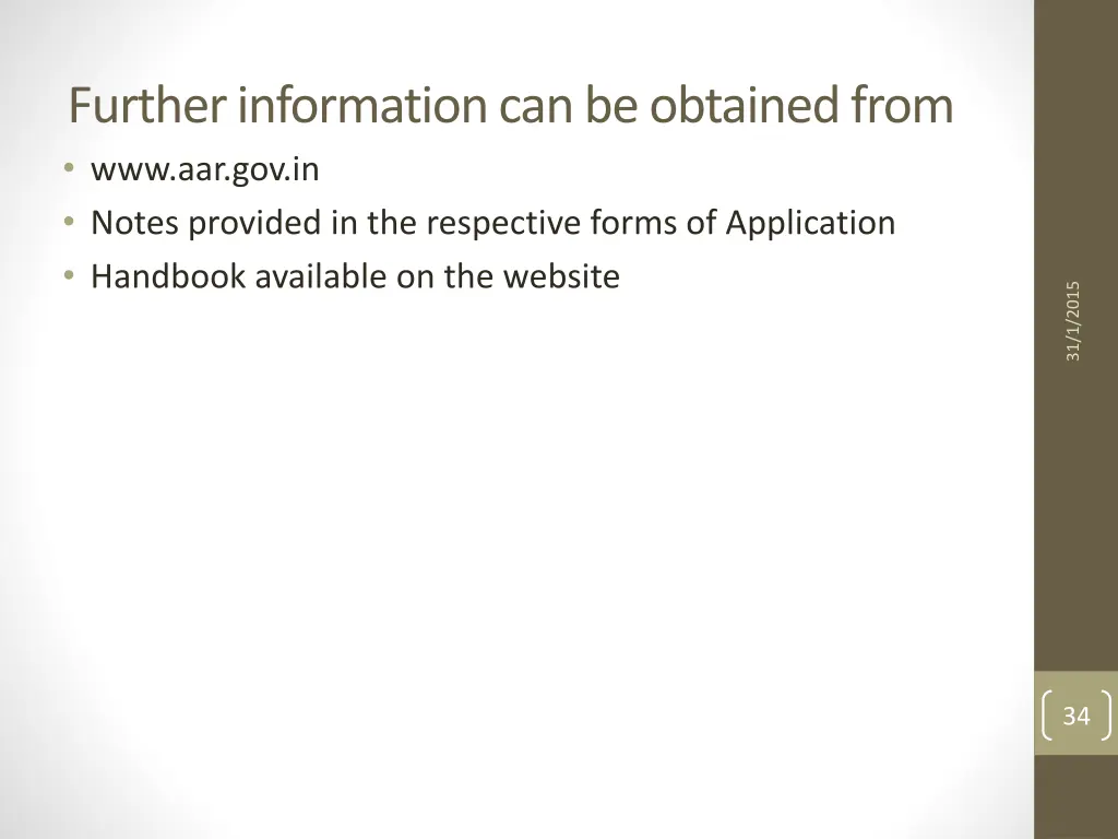 further information can be obtained from