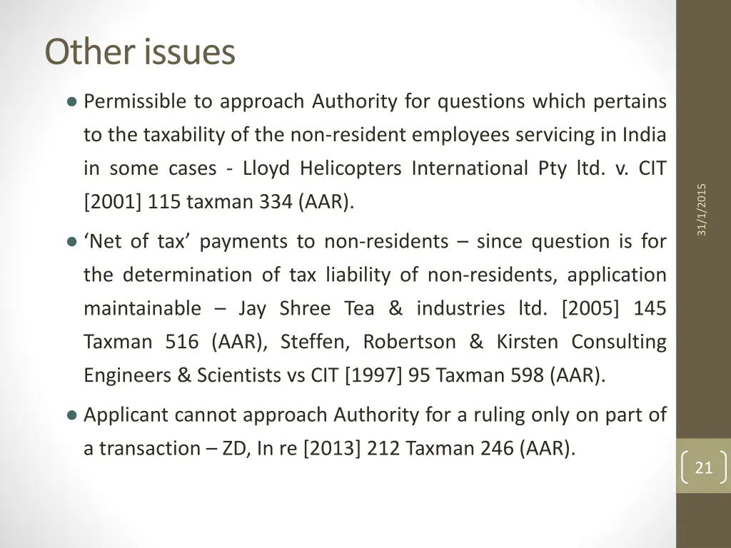 other issues