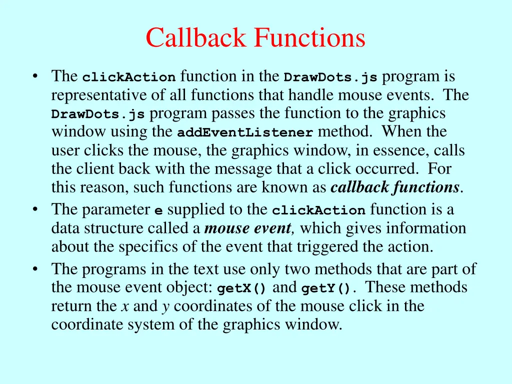 callback functions