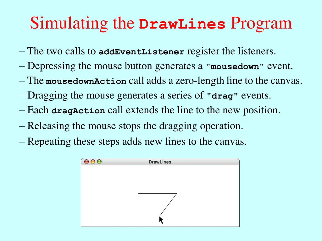 simulating the drawlines program
