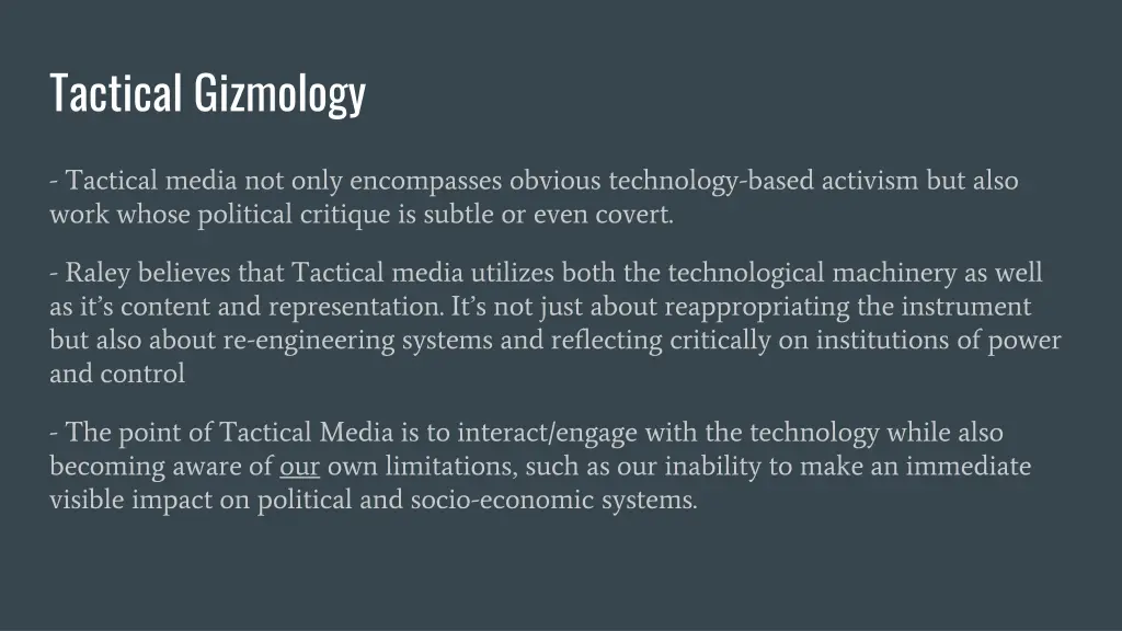 tactical gizmology