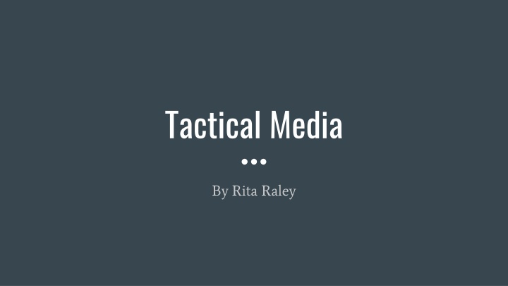 tactical media