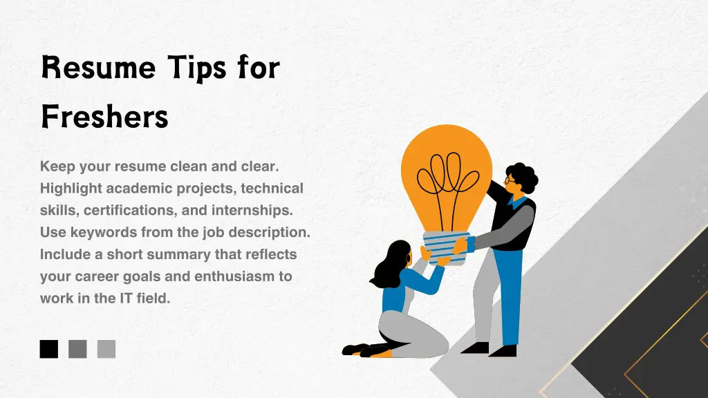 resume tips for freshers